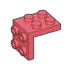 Bracket 2 x 2 - 2 x 2 with studs in Red