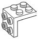 Bracket 2 x 2 - 2 x 2 with studs in White
