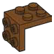 Bracket 2 x 2 - 2 x 2 with studs in Brown, Rich