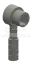 Tool: wrench, ratchet with square socket in Silver, Dull