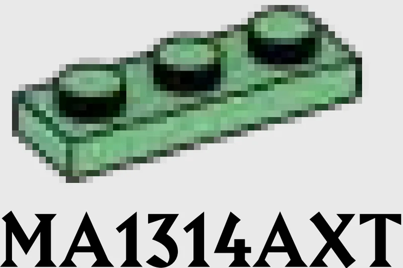Plate 1 x 3 in Green, Vertigris (Sand Green)