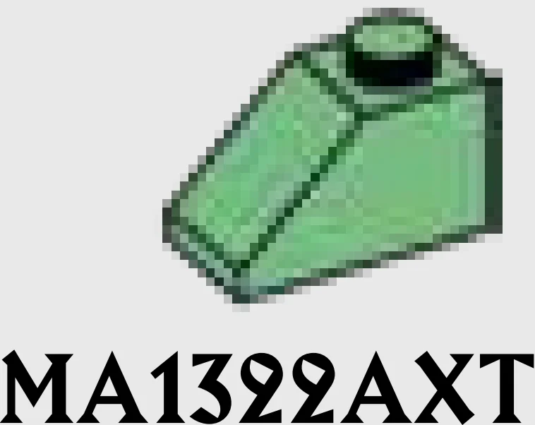 Slope Brick 45 1 x 2 in Green, Vertigris (Sand Green)