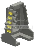 Body part: robot head cowling, yellow detail in Black