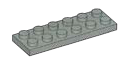 Plate 2 x 6 in Grey, Bluish