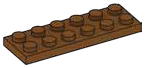 Plate 2 x 6 in Brown, Rich