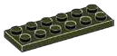 Plate 2 x 6 in Dark Green, Military