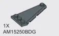 Wing 3 x 8 back-swept with rounded leading edge, right