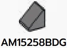 Slope 45 1 x 1 in Gray, Dark (Flake)