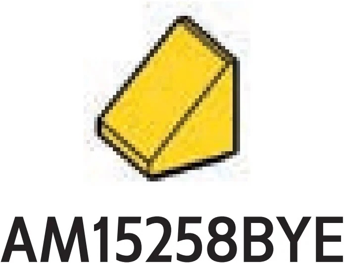 Slope 45 1 x 1 in Yellow, Lemon