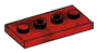 Plate Modified 2 x 4 with 4 studs in Red (Camo)