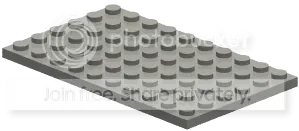 Plate 6 x 10 in Gray, Dim (Metallic)