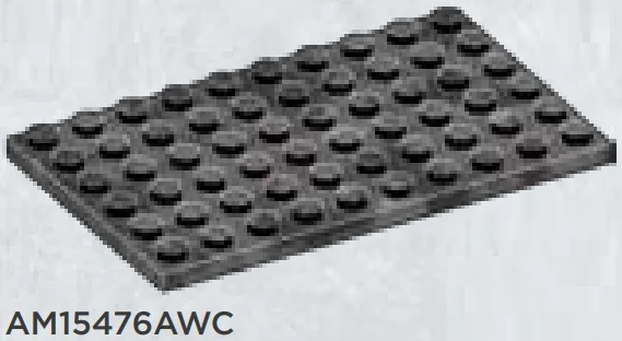 Plate 6 x 10 in Gray, Dark (Metallic Camo)