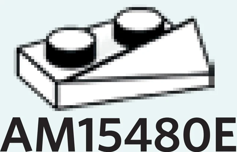 Slope plate 2 x 1, double-sloping, right in White