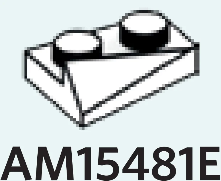 Slope plate 2 x 1, double-sloping, left in White
