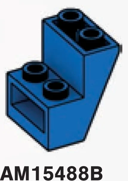 Slope Inverted Brick 65 2 x 2 x 2 inverse in Blue