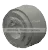 Wheel, Rim, Small: protruding hub in White