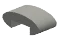 Tile 1 x 2 curved top in Gray, Steel