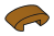 Tile 1 x 2 curved top in Brown, Caramel