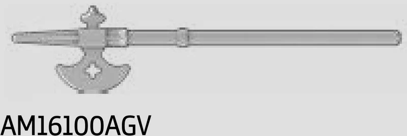 Weapon, Melee: halberd in Gray, Dim (Metallic)