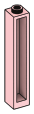 Brick 1 x 5 x 1 with open back in Pink, Pale