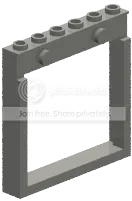 Wall 6 x 5 x 1 with slot for cardboard insert in Red, Dark Fire