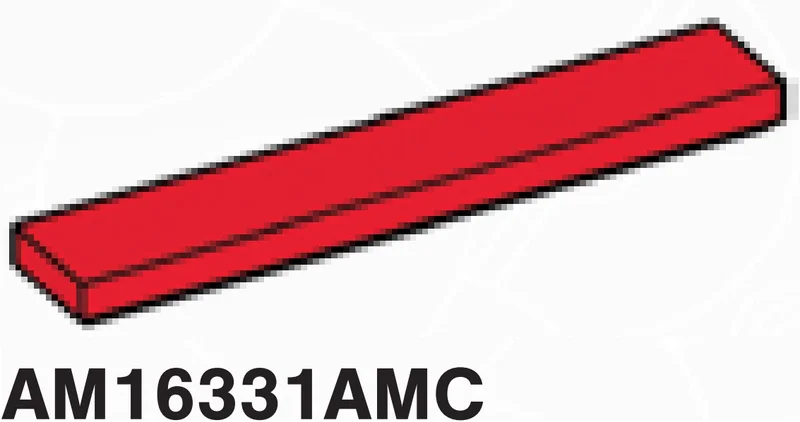 Tile 1 x 6 in Red, Flame
