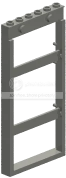 Wall 6 x 10.33 x 1 with slot for cardboard insert in Red, Dark Fire