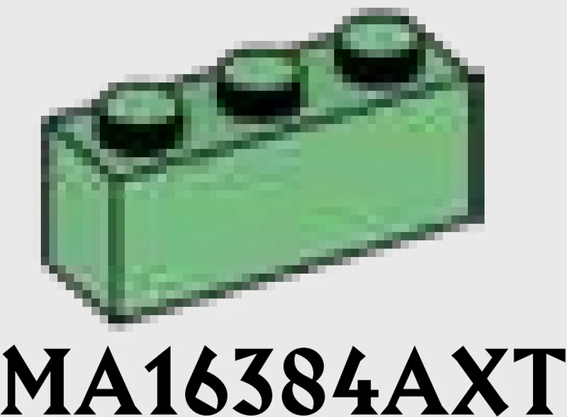 Brick 1 x 3 in Green, Vertigris (Sand Green)