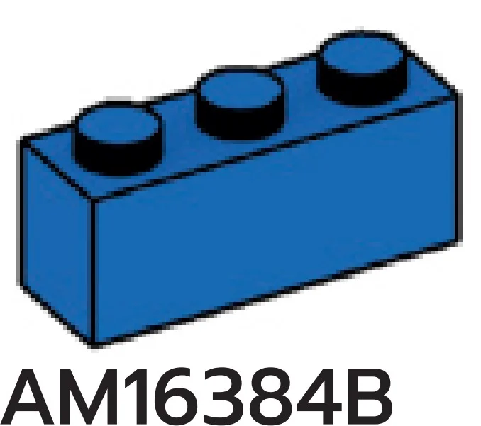 Brick 1 x 3 in Blue