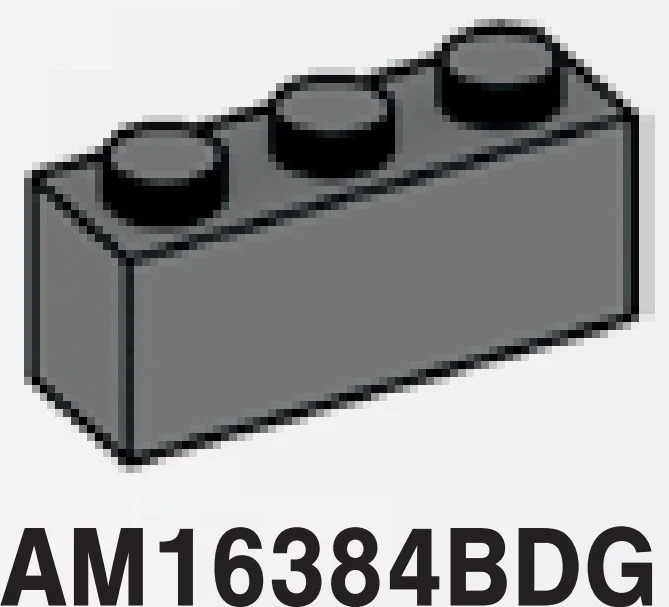 Brick 1 x 3 in Gray, Dark (Flake)