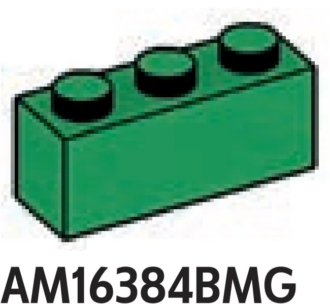 Brick 1 x 3 in Green, Forest