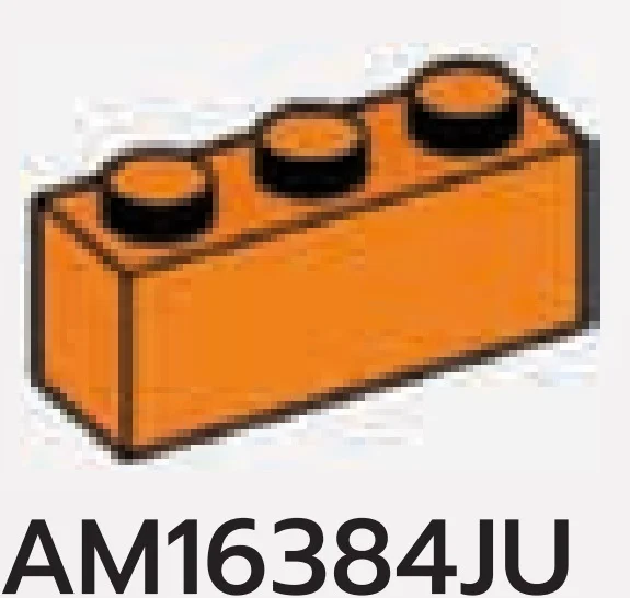 Brick 1 x 3 in Orange, Smoky