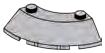 Slope 45 4 x 4 corner round in Gray, Steel