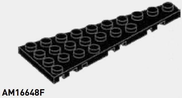 Plate 4 x 10 wedge, left in Black