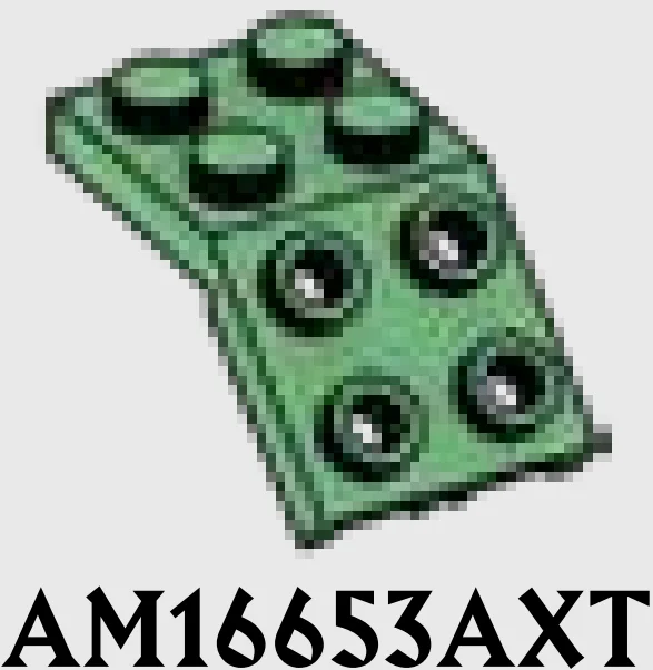 Bracket 2 x 2 - 2 x 2 sloped with studs in Green, Vertigris (Sand Green)