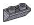 Slope brick 45 2 x 1 inverse in Gray, Medium (Metallic)