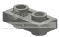 Plate 1 x 2 Connector: male:male in Black
