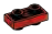 Plate 1 x 2 Connector: male:male in Red (Camo)