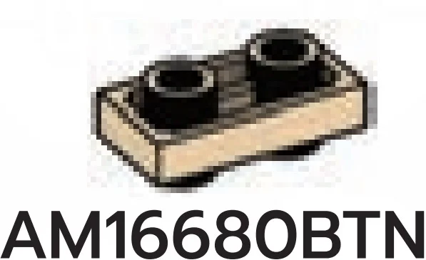 Plate 1 x 2 Connector: male:male