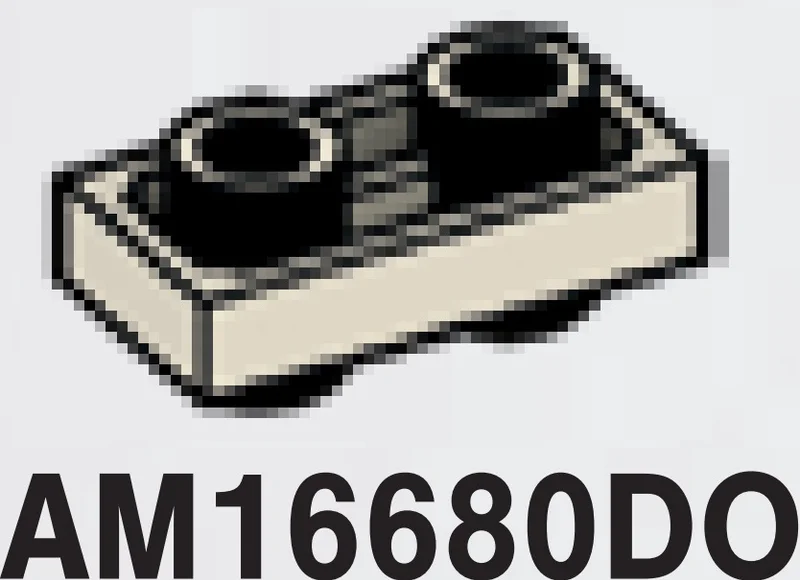 Plate 1 x 2 Connector: male:male in Gray