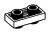 Plate 1 x 2 Connector: male:male in White