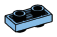 Plate 1 x 2 Connector: male:male