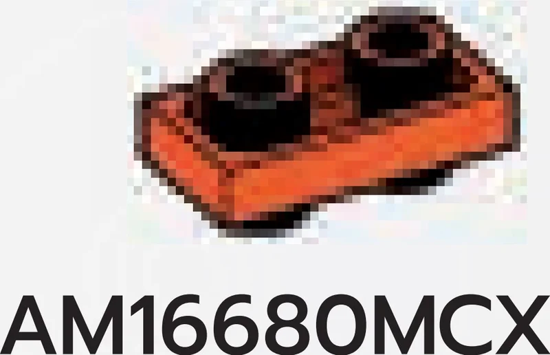 Plate 1 x 2 Connector: male:male