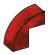 Slope Brick 1 x 2 x 2 with half-curved top in Red (Camo)