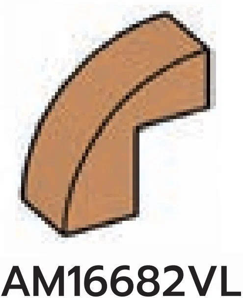 Slope Brick 1 x 2 x 2 with half-curved top
