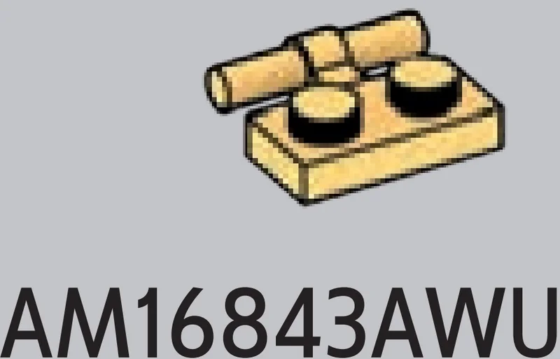 Plate 1 x 2 with handle