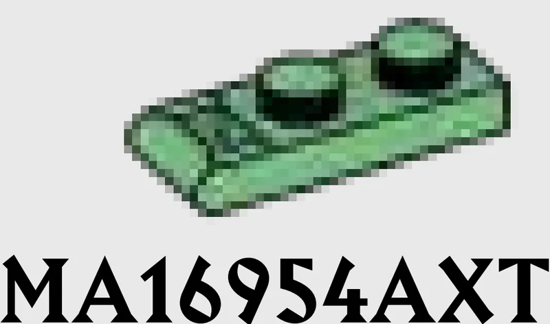 Plate 1 x 2 w/ Bar Handle, type 01 in Green, Vertigris (Sand Green)