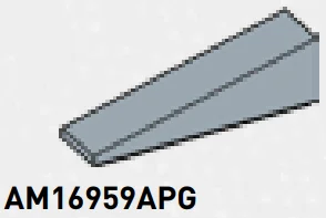 Slope brick 25 1 x 4 in Gray, Steel