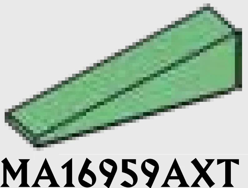 Slope brick 25 1 x 4 in Green, Vertigris (Sand Green)