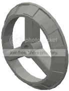 Wheel, Large: three heavy spokes, Brute Chopper